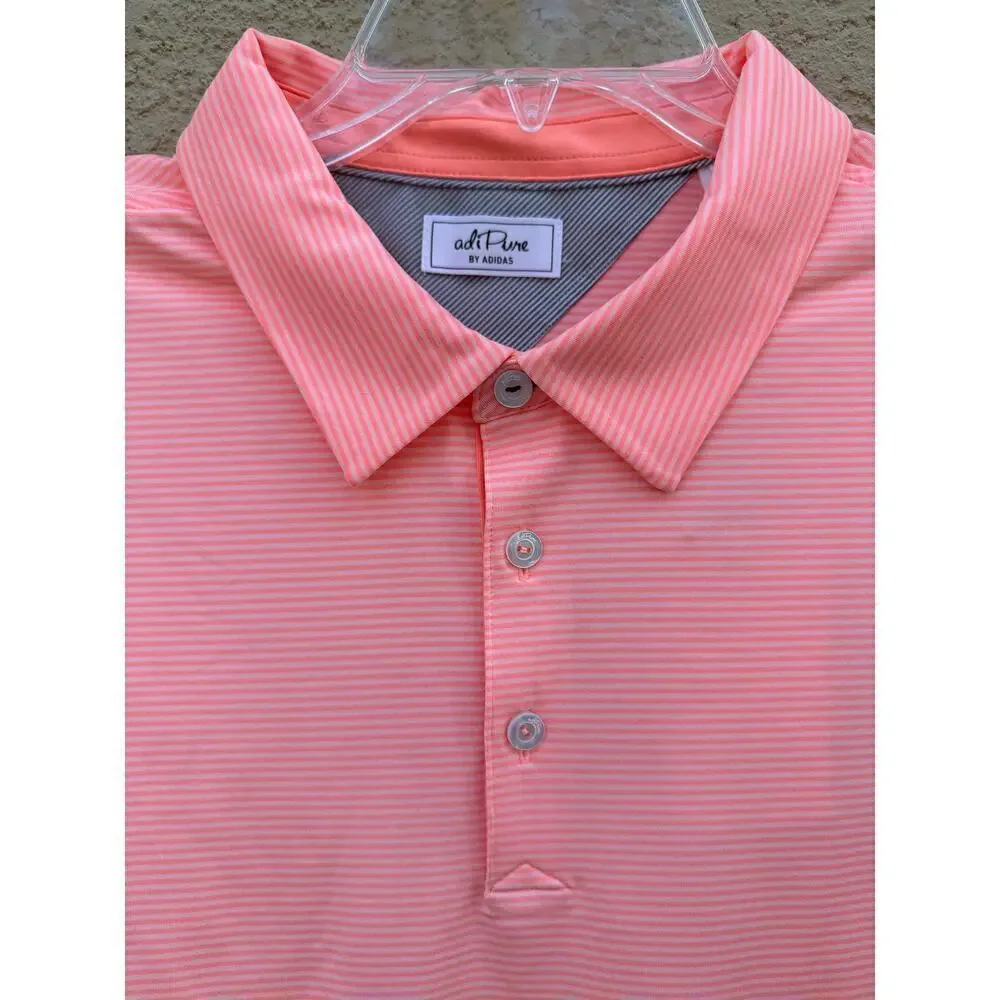Adidas Adipure Golf Polo Shirt Pink Medium NWT